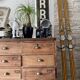 Vintage wooden Rossignol Hickory ski pair