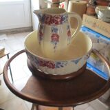 Table de toilette ancienne en bois tourne