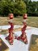 Beautiful Set of Two Vintage Sèvres Style Porcelain Candlesticks