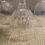 3 antique crystal stemmed glasses