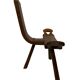 Vintage Spanish chair stool brutalist design wood