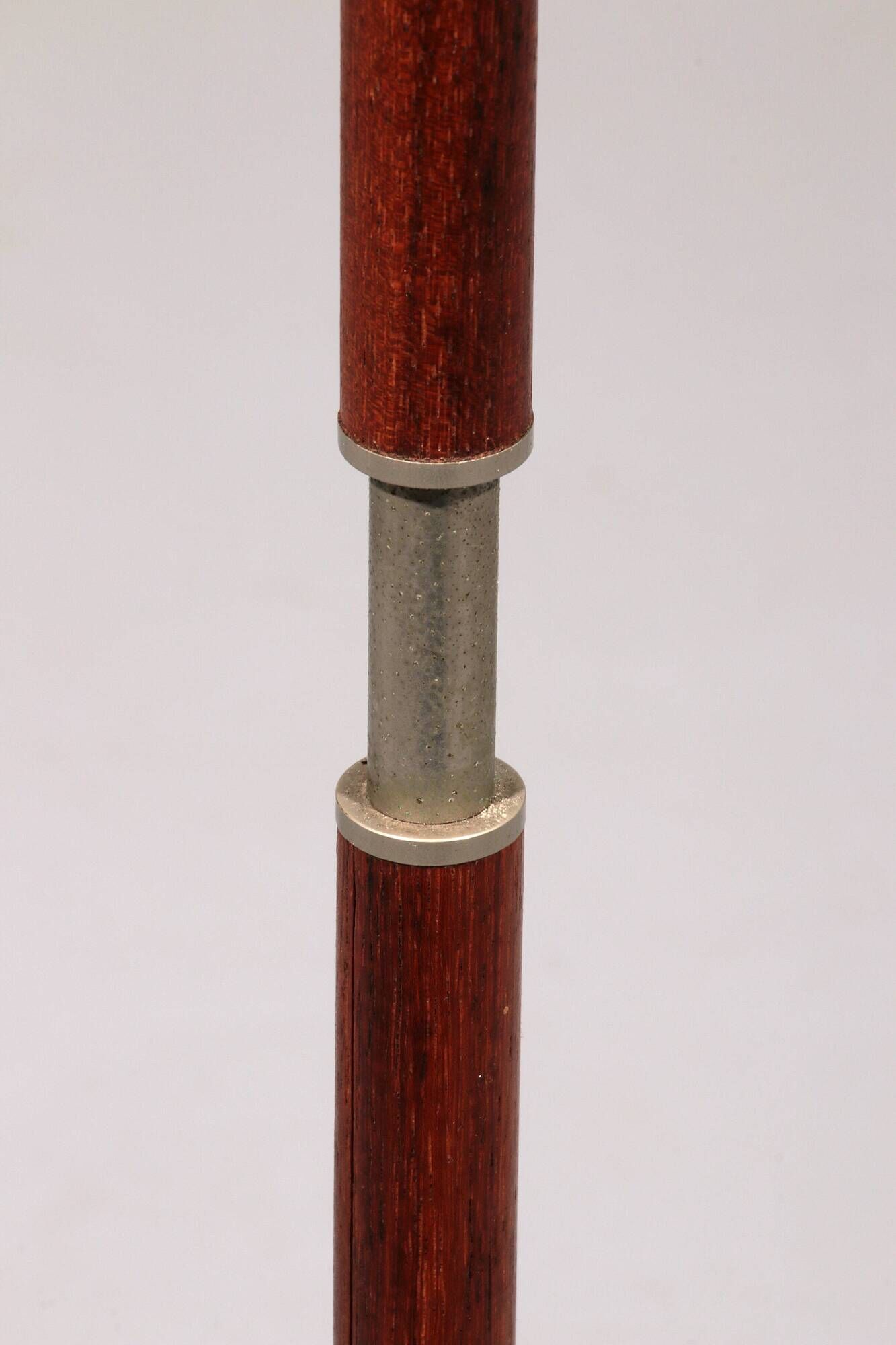 Temde teak and metal floor lamp with a new custom lampshade – 1960s elegance