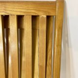 Vintage design solid wood scissor chairs from the 1970s