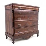 Antique oak chest of drawers, Northern Europe, circa 1890. After renovation.