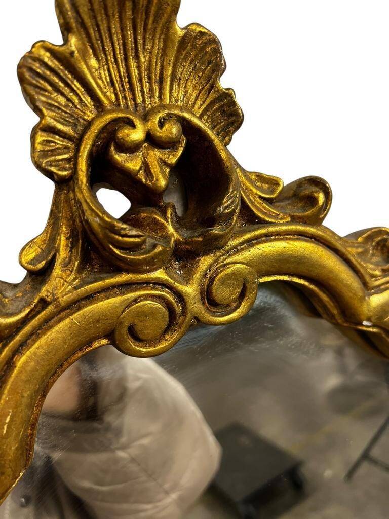 Vintage gold baroque wall mirror