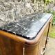 Low sideboard in black marble, Art Deco, 1930s