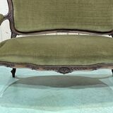 Early 20th century louis XV style bench in walnut