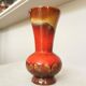 Vintage KIL Ceramic Vase: Red & Brown Lava Glaze, 1970s Yugoslavia