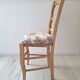 Country chair in blue toile de Jouy