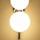 Space Age double wall lamp in sandblasted glass from the 60s/70s