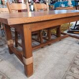 Solid oak farmhouse table