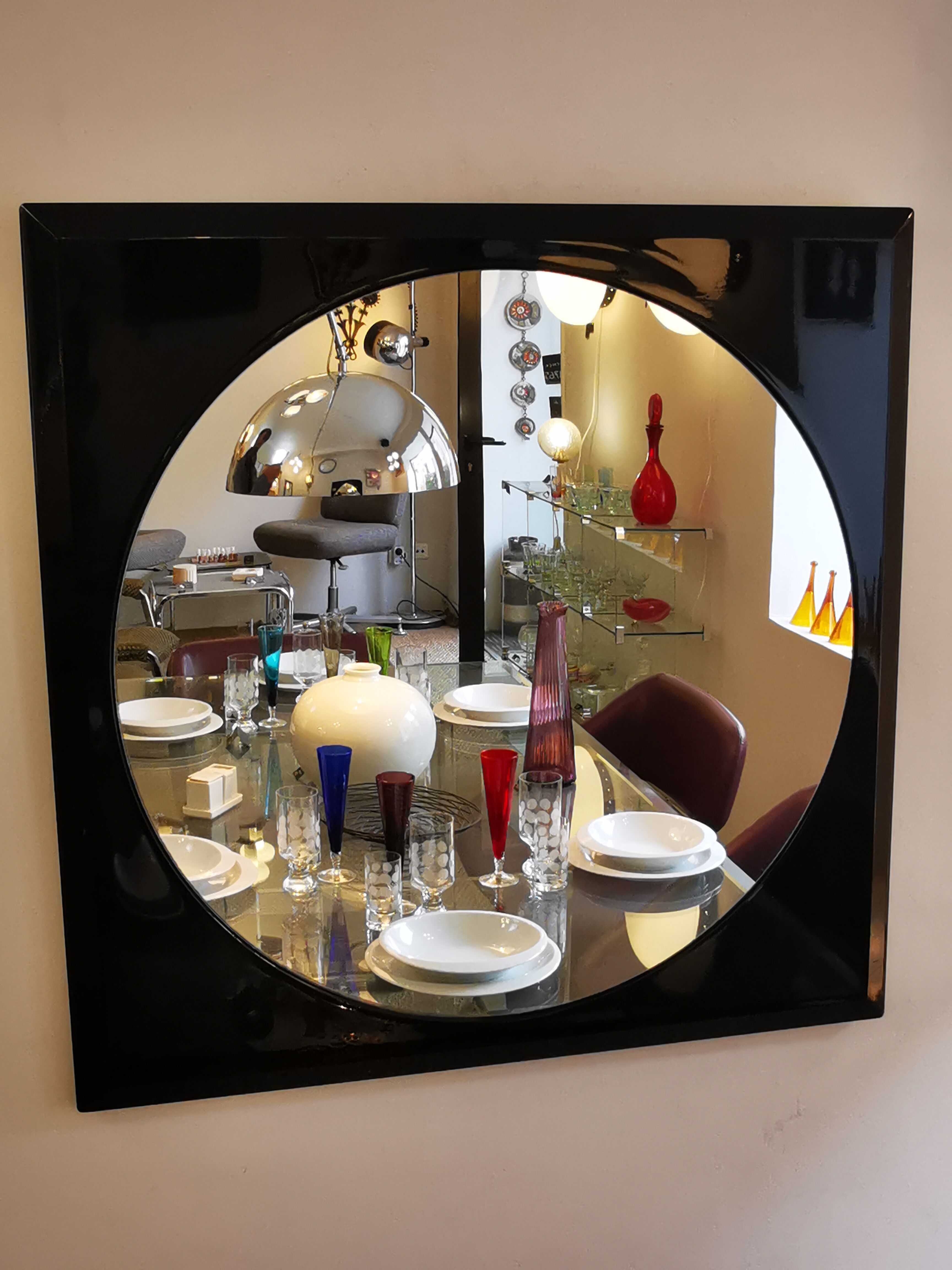 Italian design mirror XL vintage 80s