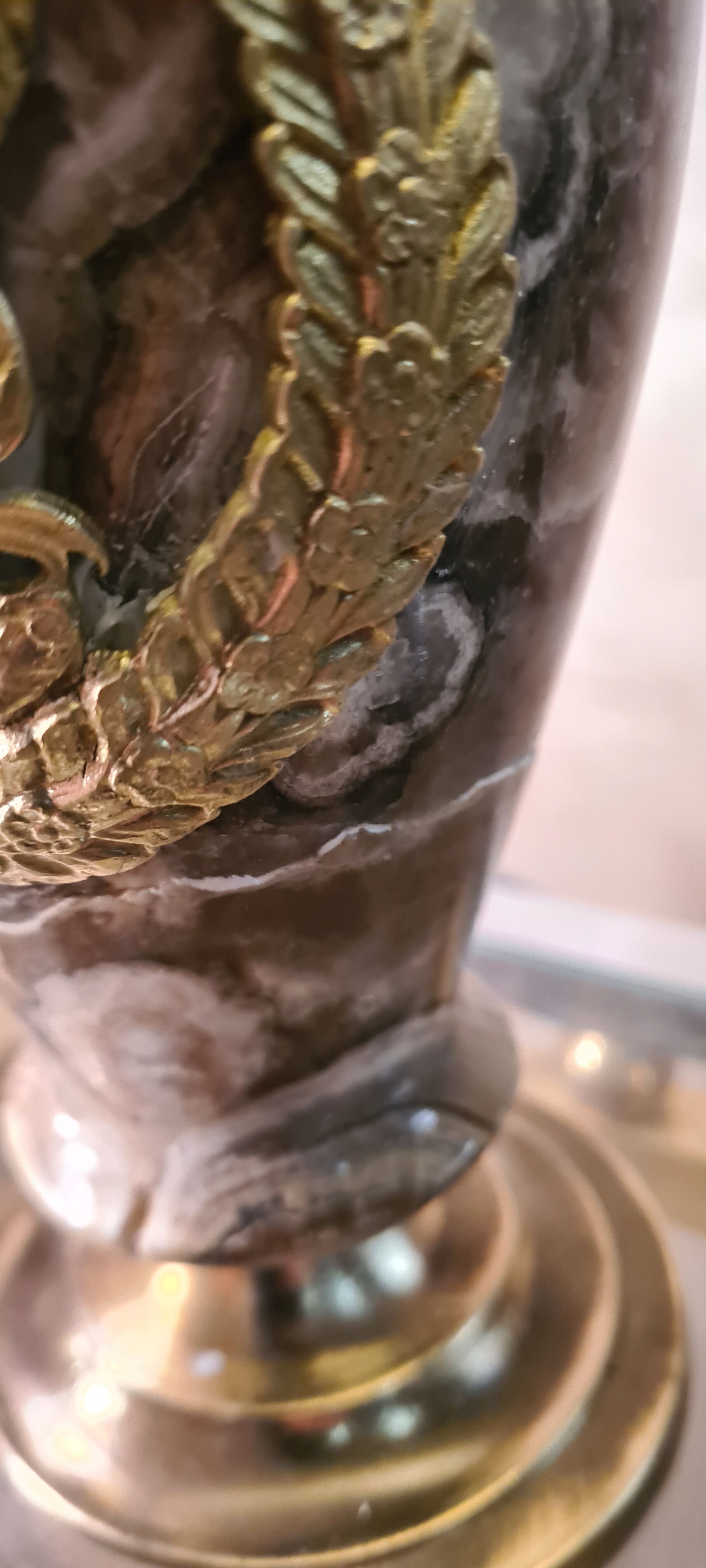 Lamp marble empire, napoleon