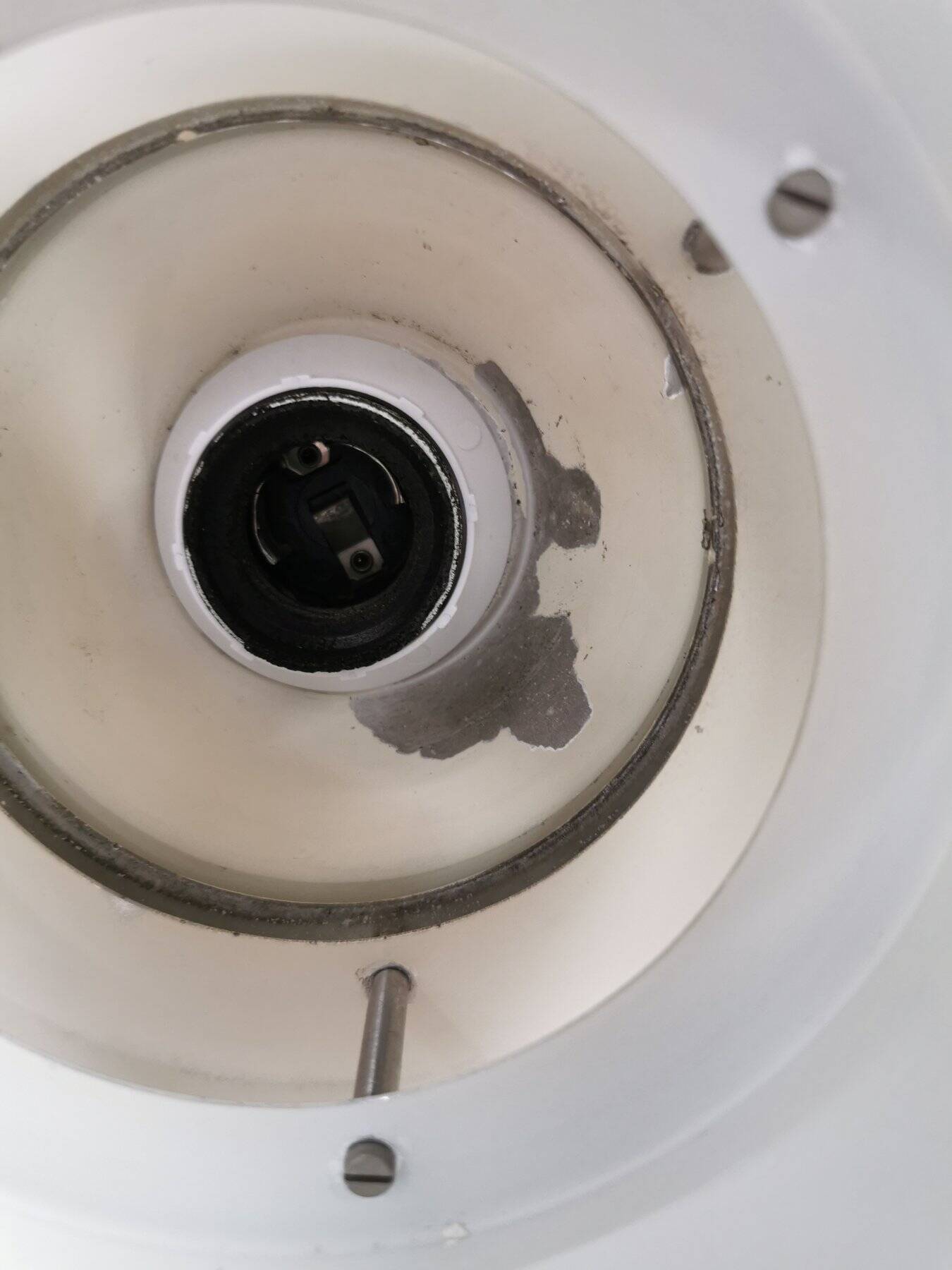 Danish hanging lamp from the 1980s-90s in aluminum.