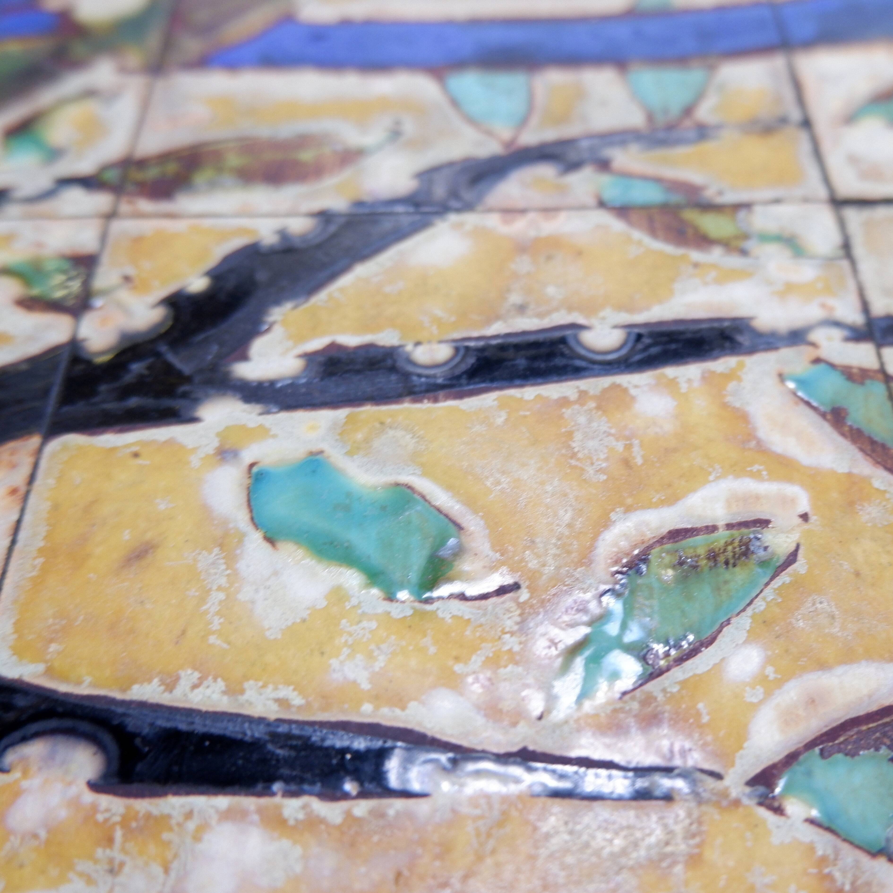 Coffee table with ceramics by Charles Emile Pinson, circa 1958.