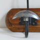 Vintage wood and metal patère