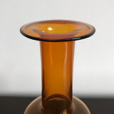 Otto Brauer for Holmegaard scandinavian yellow glass vase, 1960s