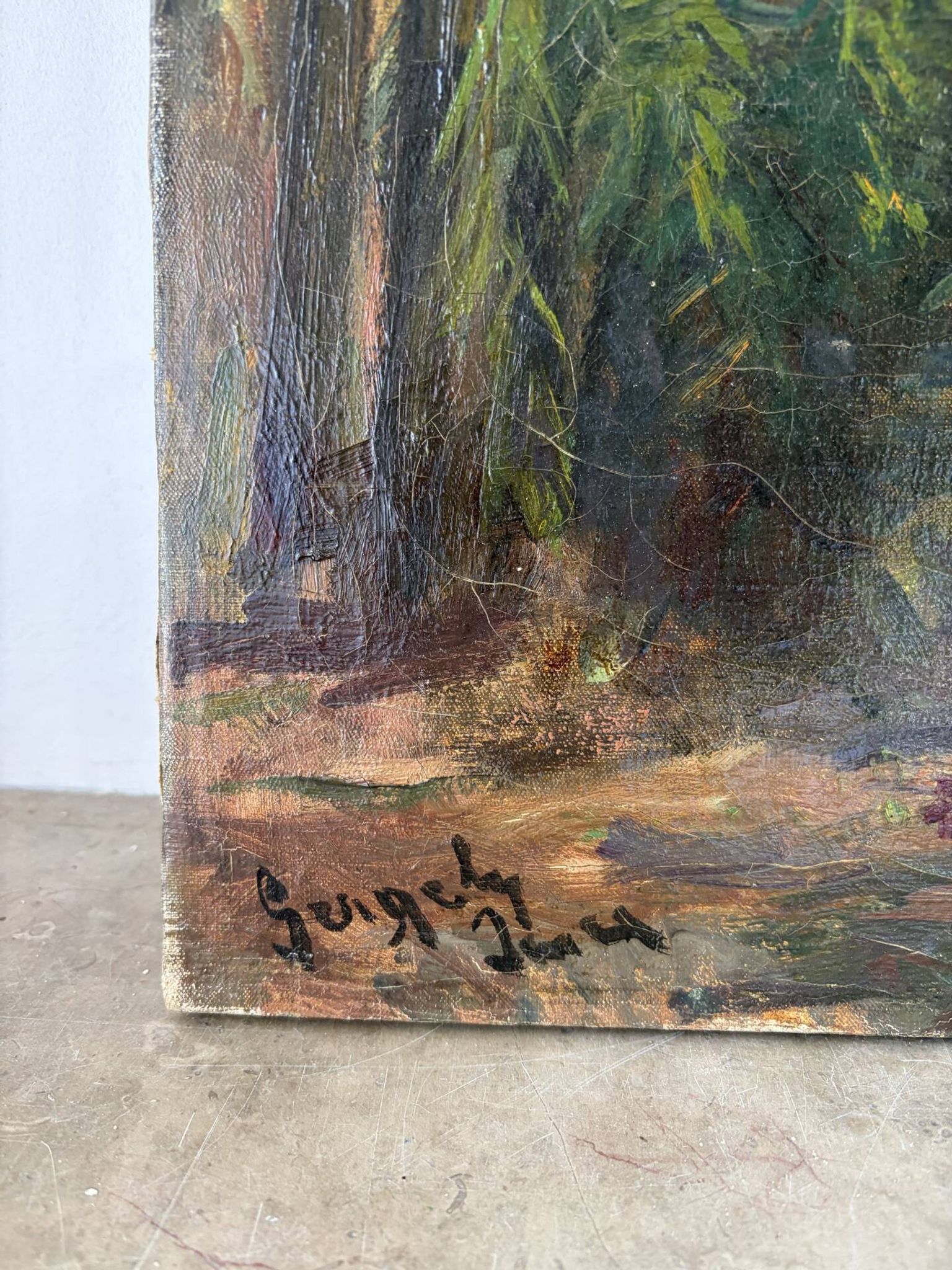 “La proposition”, huile sur toile signée