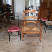 Large straw armchair