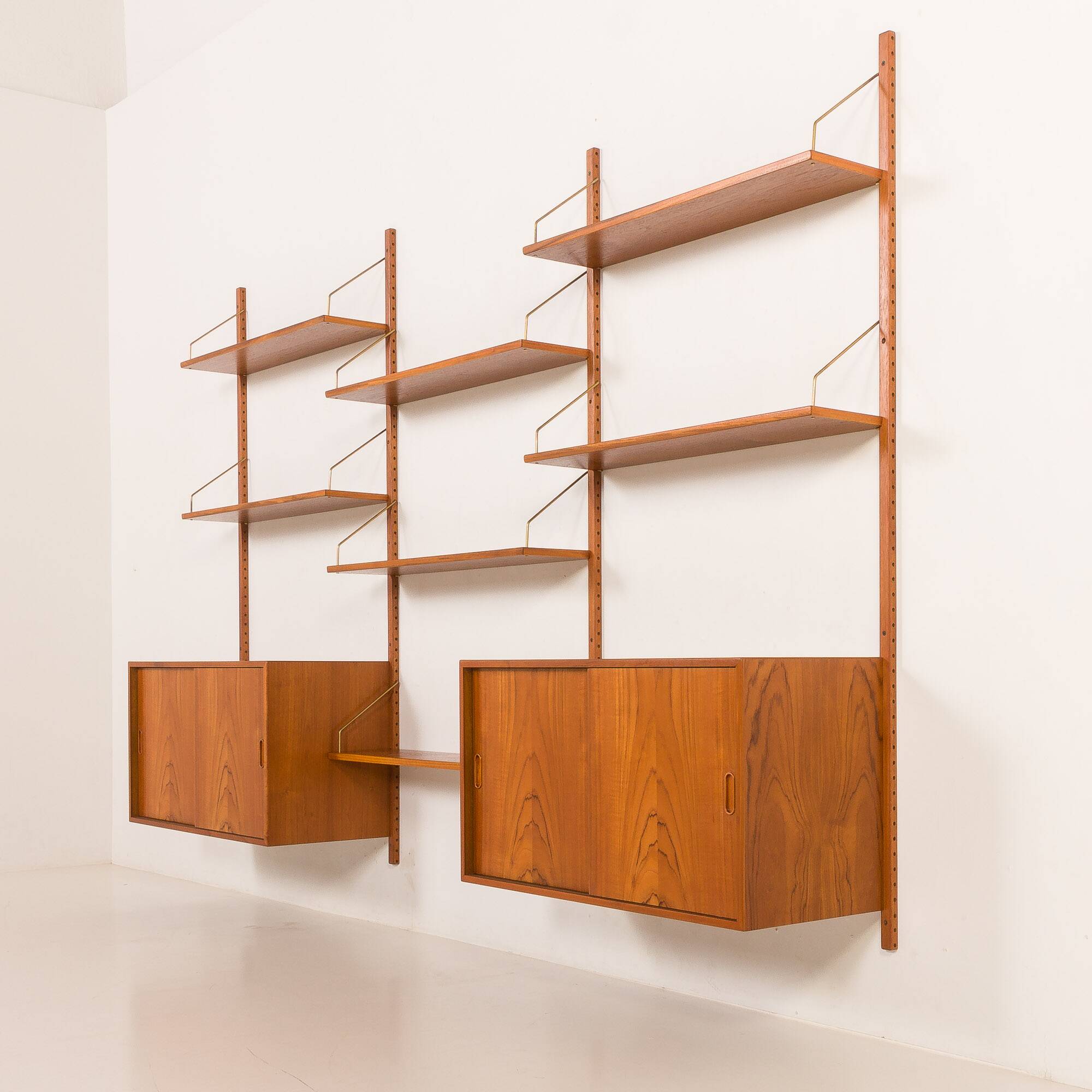 Hansen and Guldborg teak wall unit, HG furniture, 1960s