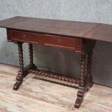 Napoleon III period winged desk table in mahogany