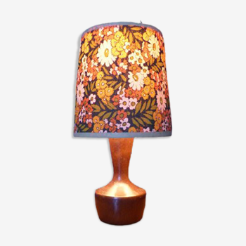 70s bedside lamp with flowers
