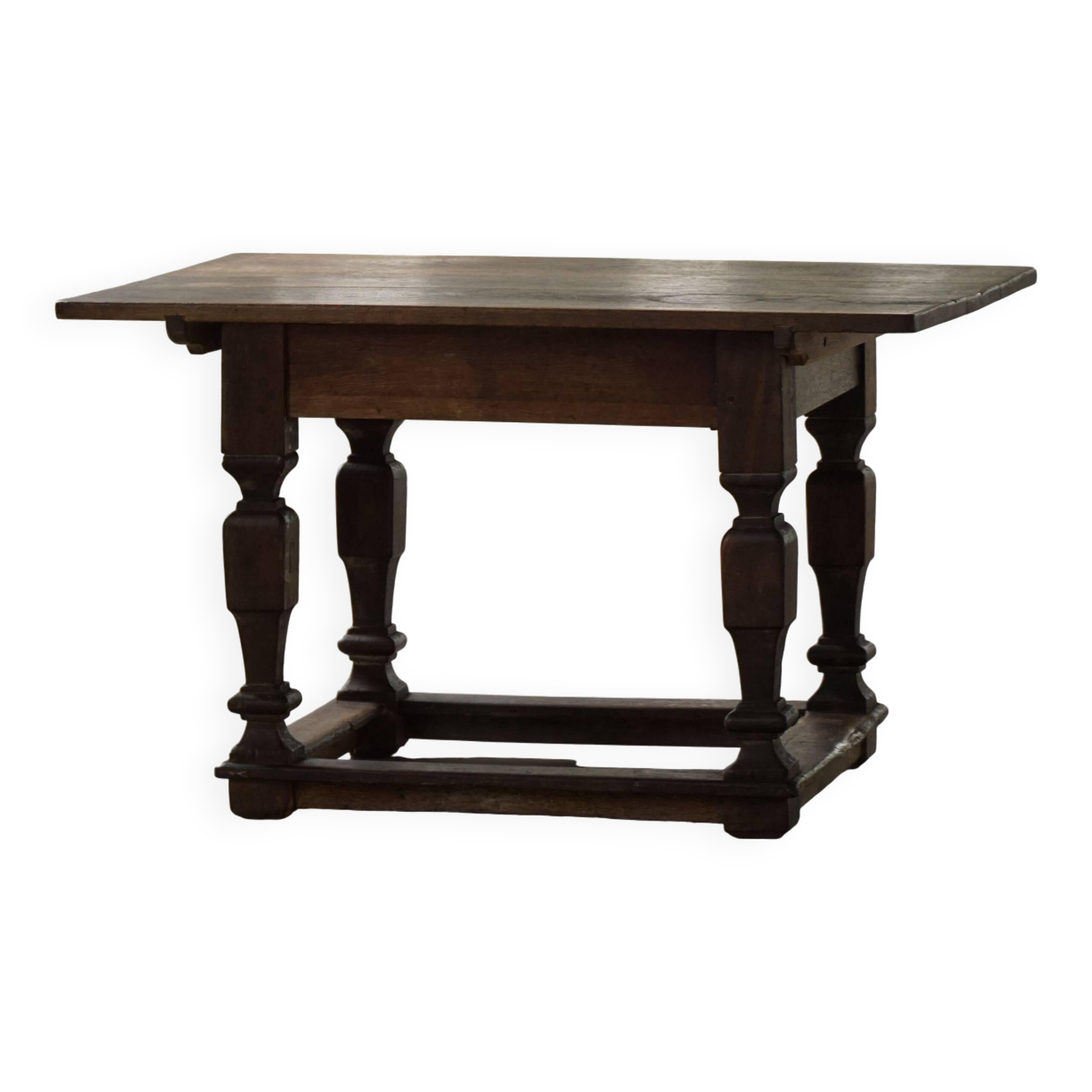 19th-century Baroque side table in oak, Danish cabinetmaker, 1800s
