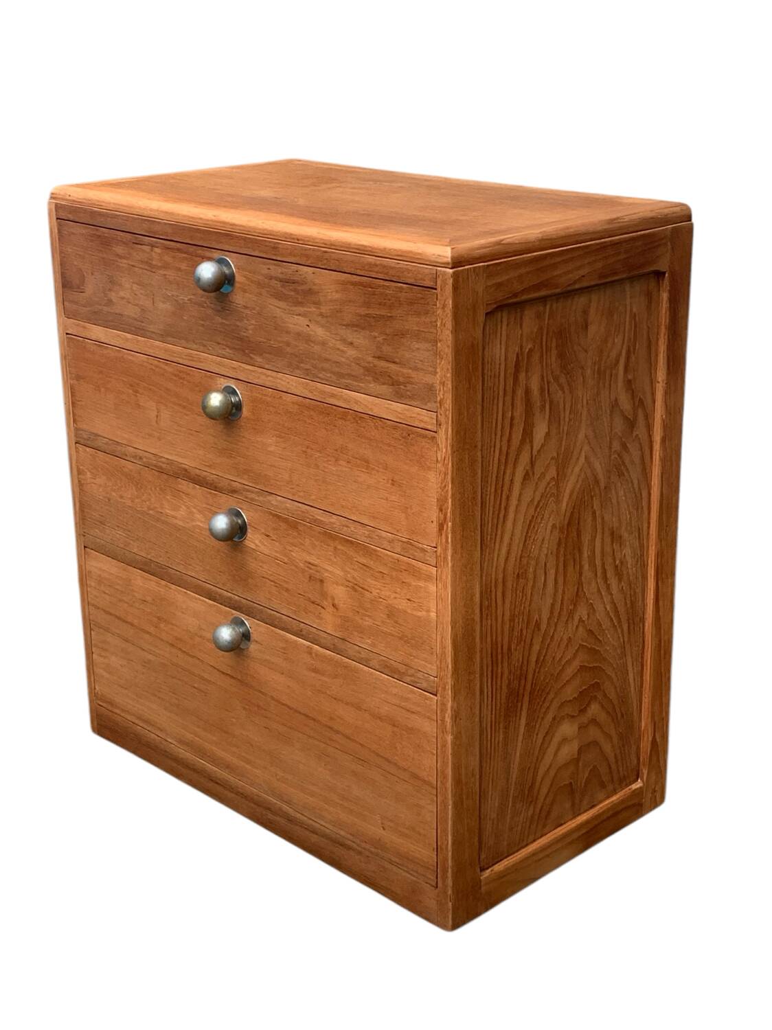Vintage chest of drawers in solid raw wood from 1950