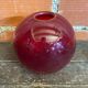 Vintage 1970s Murano Red Bubble Glass Ball Vase Soliflore