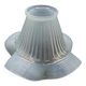 French vintage pale blue opaque glass replacement shade with frilled edge.