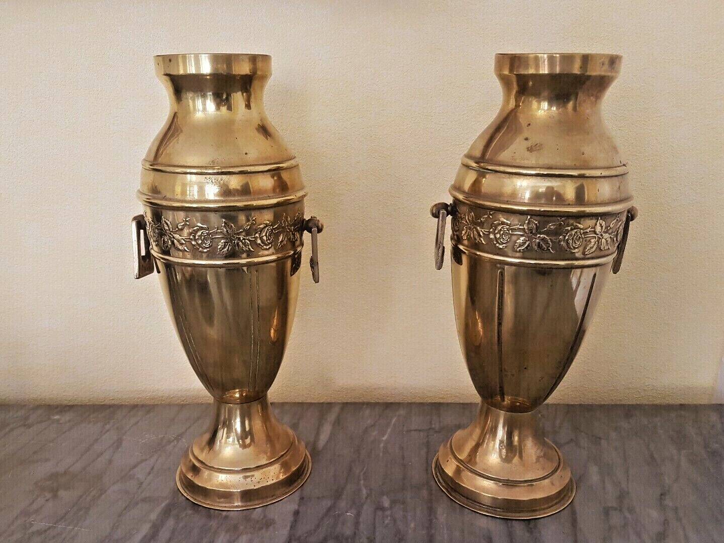Pair of large art deco bronze vases - 33 cm - circa 1925