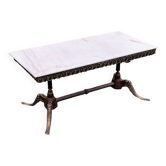 Large rectangular coffee table in alabaster marble.