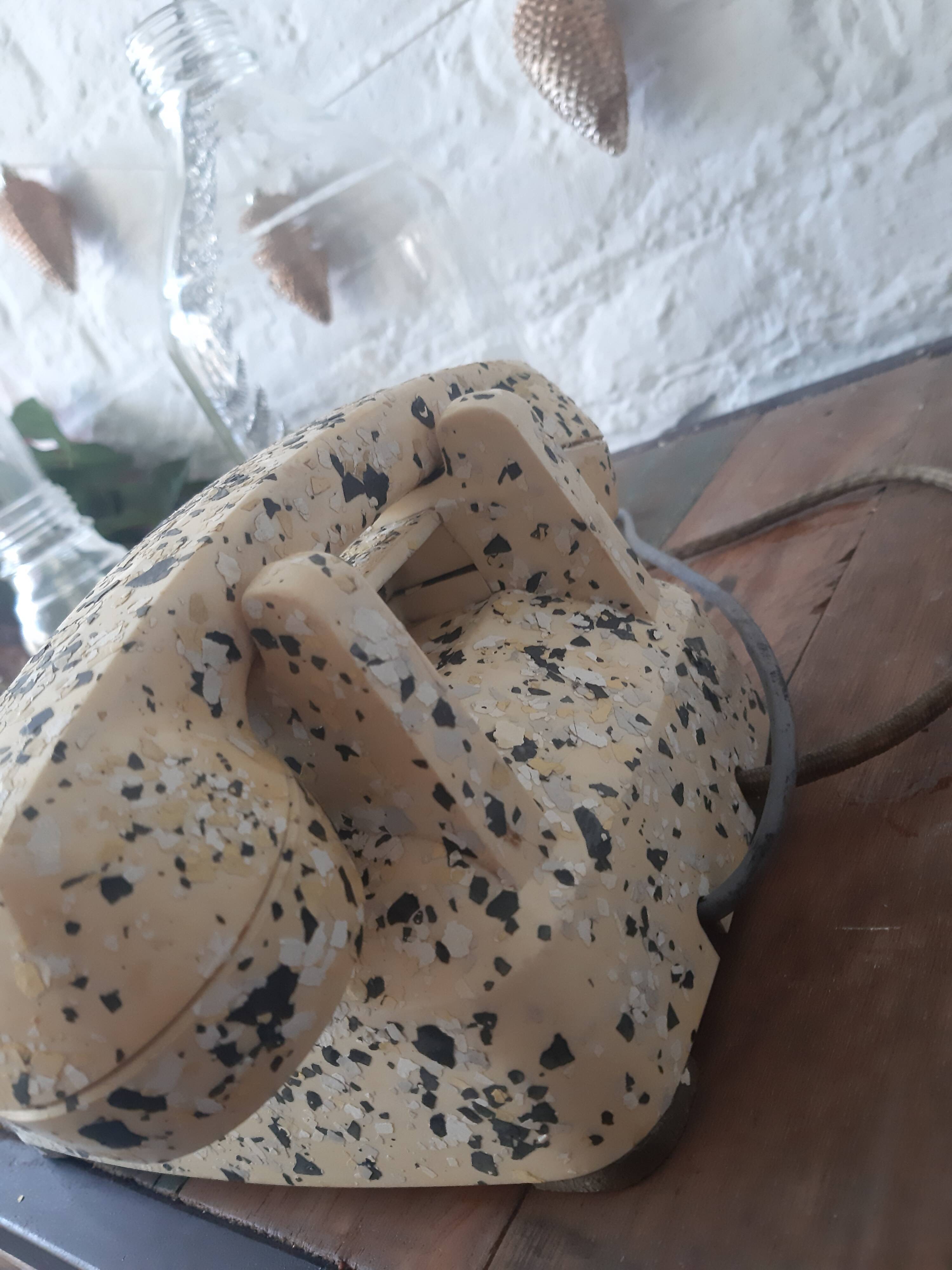 Vintage phone terrazzo effect 1963