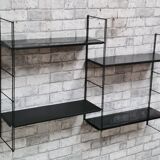 Shelves, 1960 to 70 metal 4 tablets black, 3 amounts