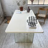 80s lacquered desk and mirror