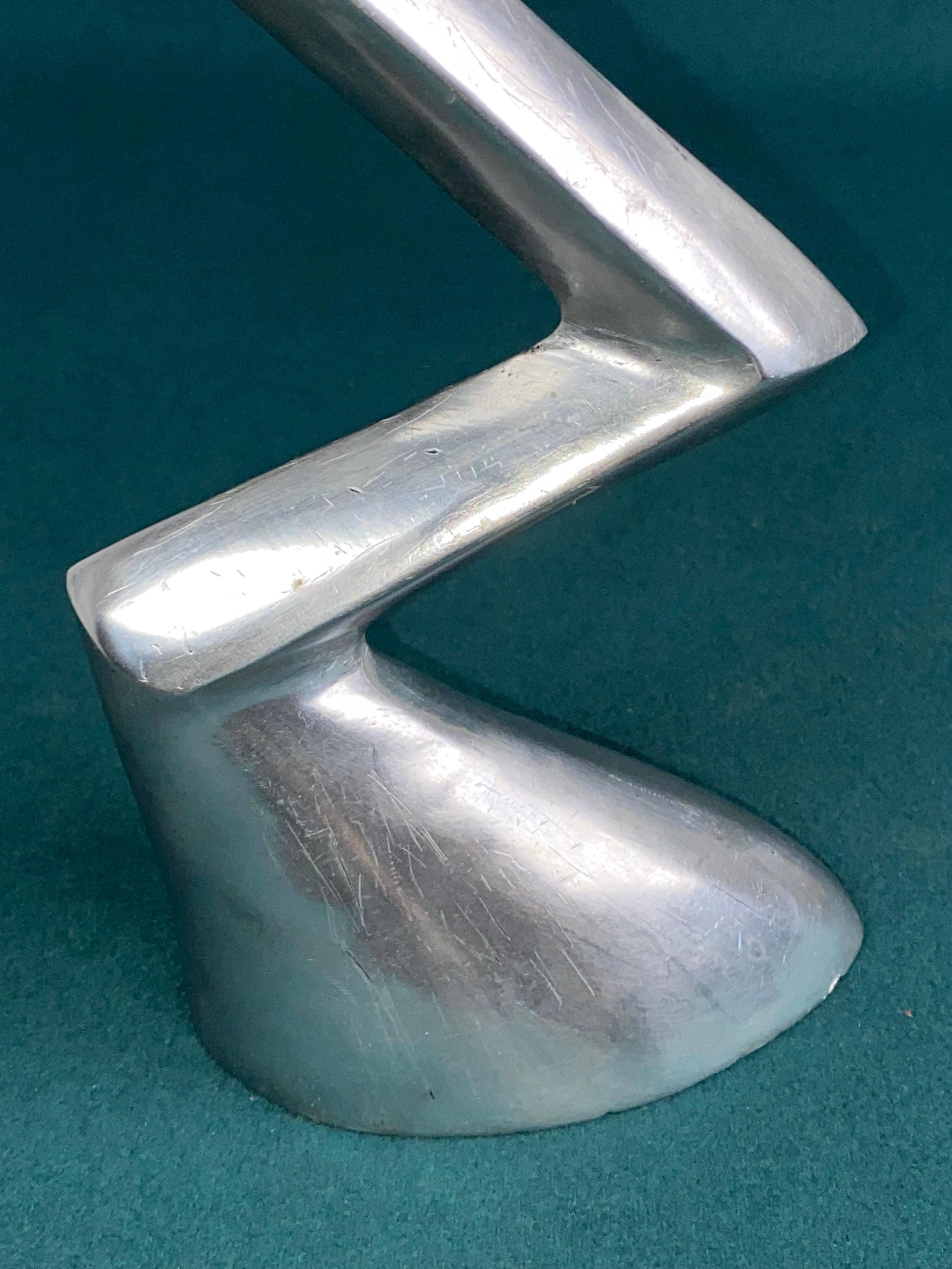 Matthew Hilton Zig Zag & Swan aluminium candle holders