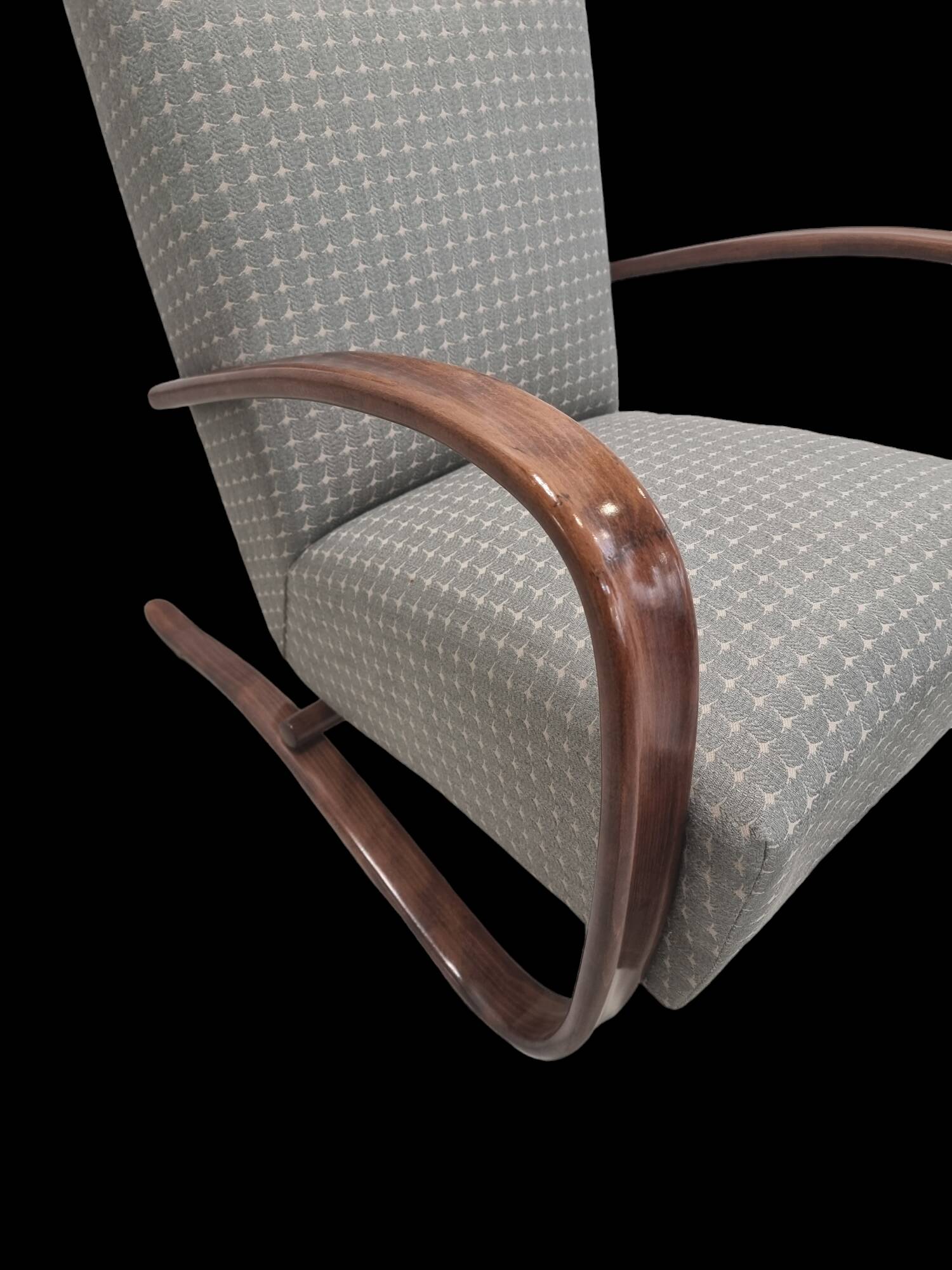 Pair of Art Deco J. Halabala H 269 armchairs, 1930s Czech