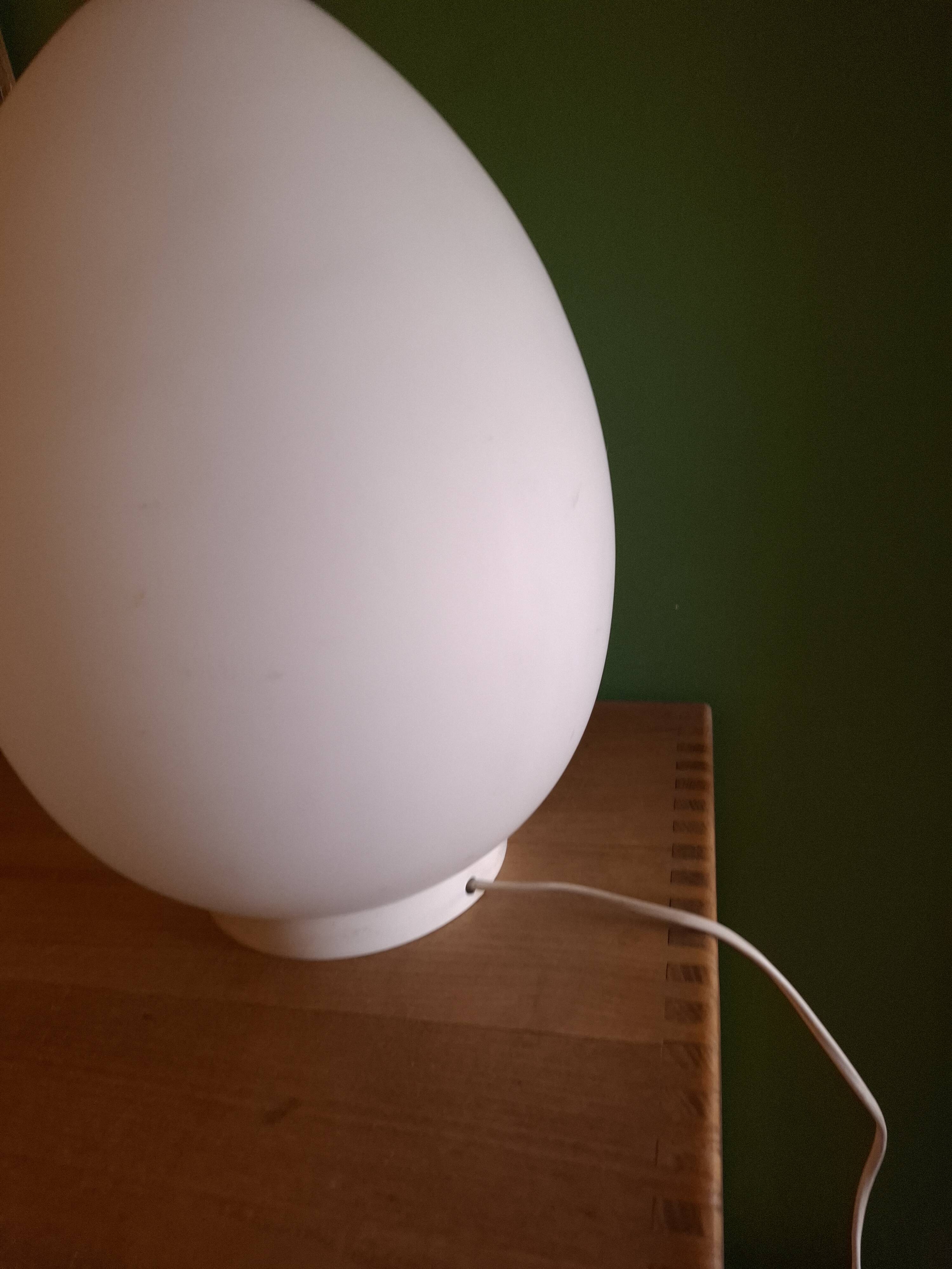 Vintage glass egg lamp