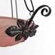 Suspension en fer forgé, vasque rose à décor floral, Art Deco, Circa 1930