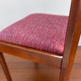 Teak wood dining table with 6 vintage rosewood chairs