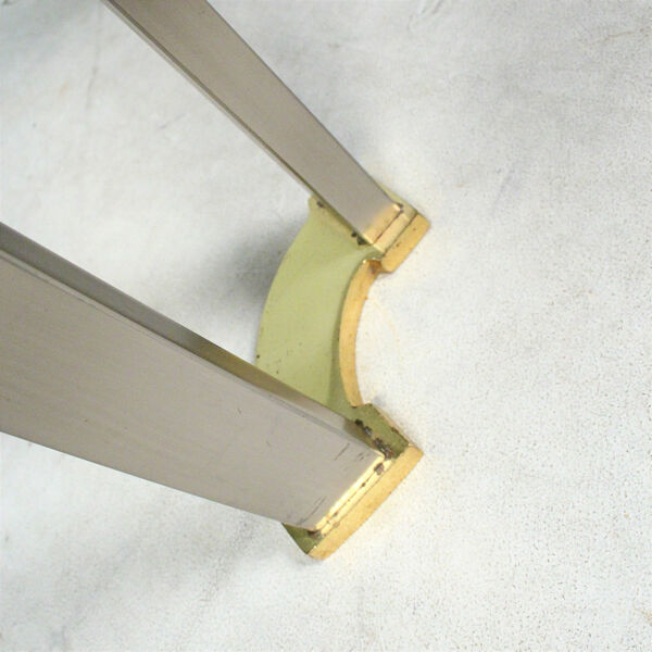 2 tables basses avec plateau en verre et pieds en laiton par Peter Ghyczy, 1970s