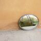 Vintage art deco bevelled oval mirror