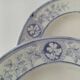 Set of blue and white English plates – Fine earthenware, 20th century