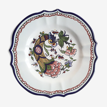 Collection plate Vieux Rouen signed handmade