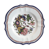 Assiette de collection Vieux Rouen signée faite main