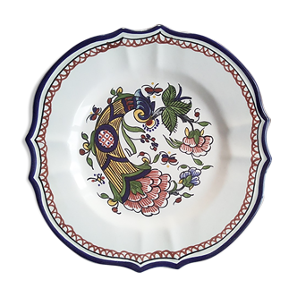 Collection plate Vieux Rouen signed handmade