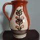 Pitcher vase signed Sitar glazed ceramic origin Romanian origin