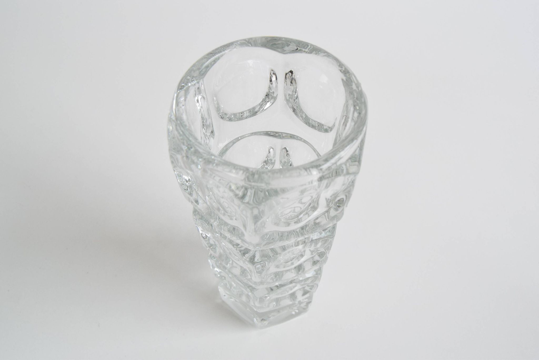 Vintage Glass Vase by František Pečeny for Heřmanova Huť, Czechoslovakia, 1960's.
