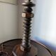 Large brutalist art deco Dudouyt style lamp