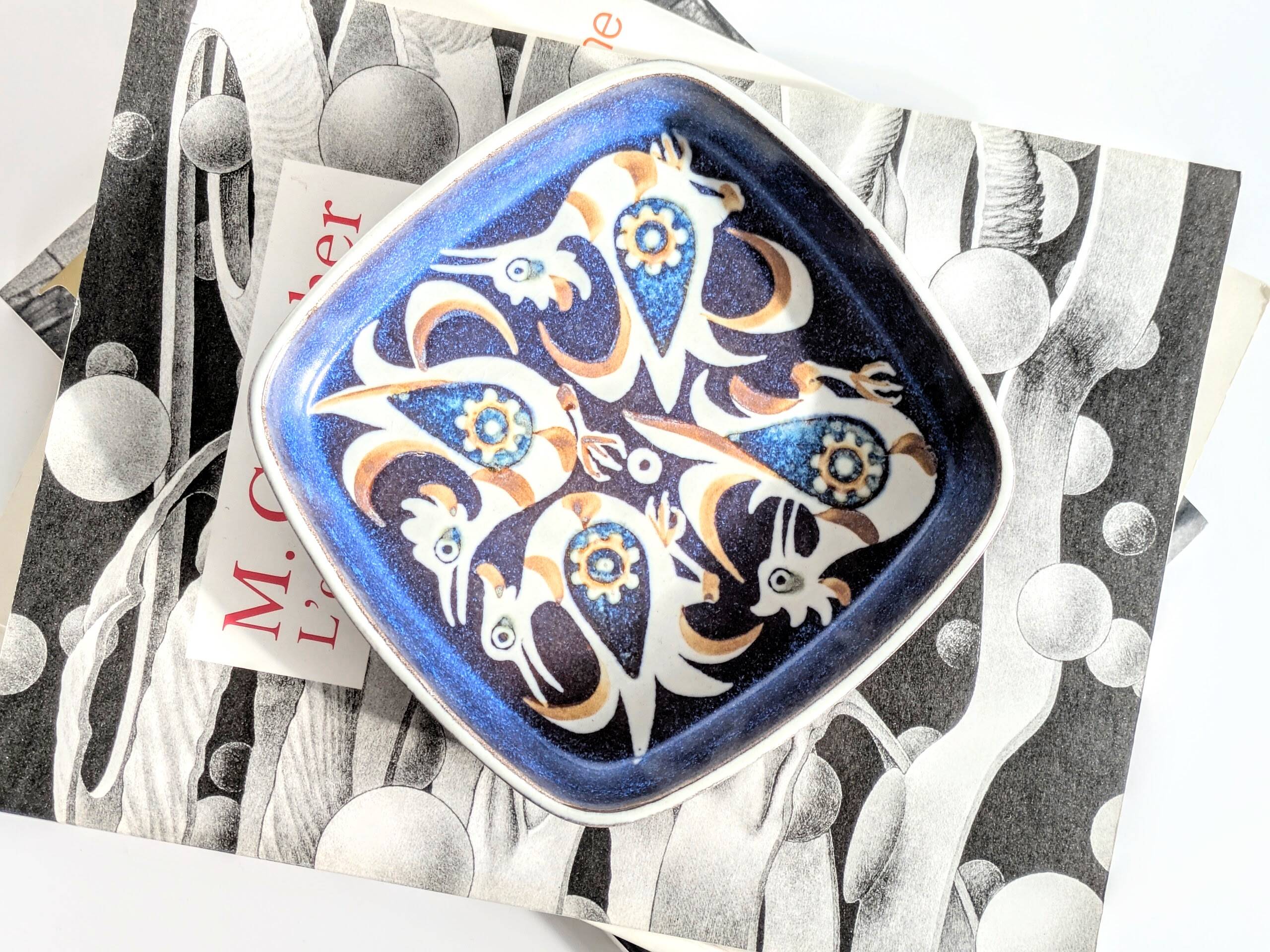 Royal Copenhagen Baca square bowl by Nils Thorsson, 1970s